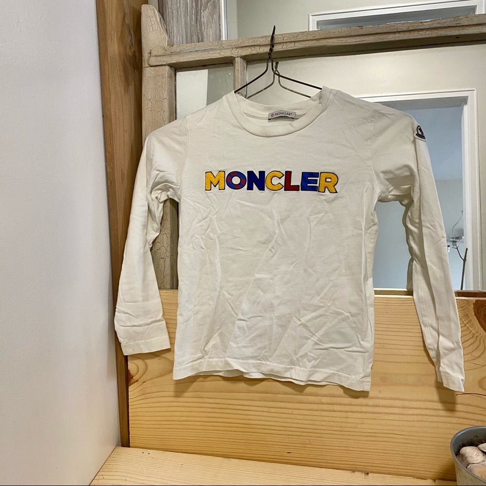 Moncler Long-Sleeve Logo Tee